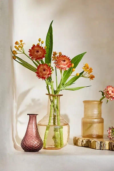Terrain Sunset Recycled Glass Bud Vases, Set Of 3 In Multi