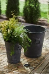Terrain Taper Ring Handle Galvanized Planter, 22" In Grey