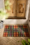 Terrain Tartan Coir Doormat In Multi