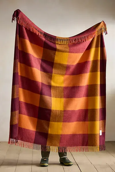 Terrain Tbco Ochre Check Throw Blanket In Red