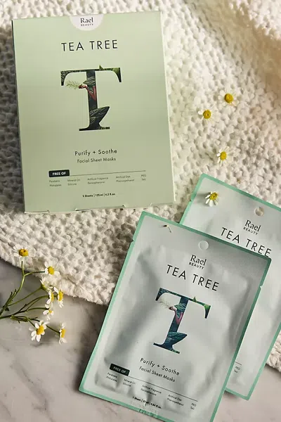 Terrain Tea Tree Face Masks, Set Of 5 In Multicolor