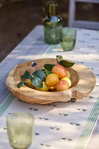 Terrain Teak Root Bowl Planter In Brown