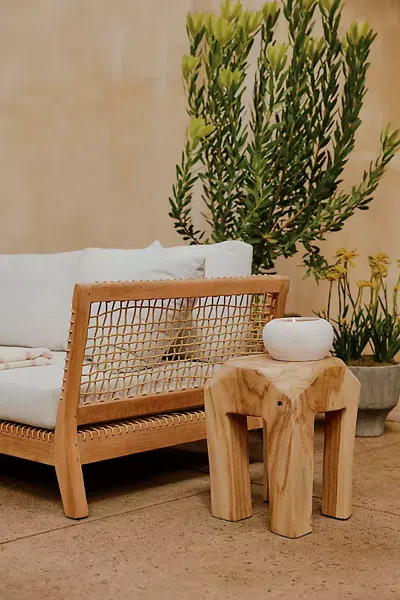 Terrain Teak Root Stool In Neutral