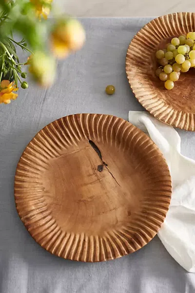 Terrain Teak Serving Platter In Multicolor