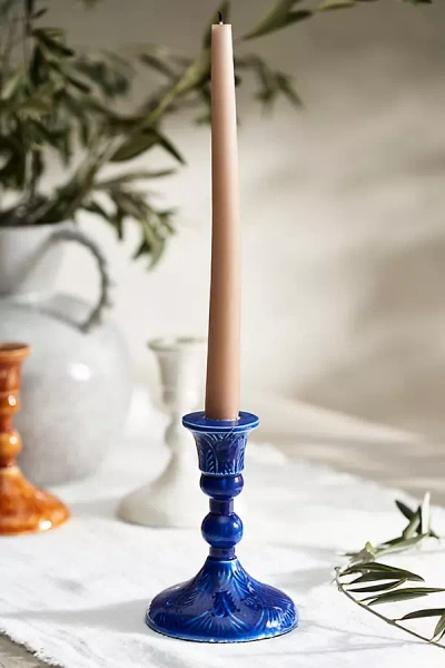 Terrain Textured Enamel Taper Holder, Small