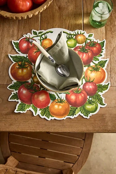 Terrain Tomato Wreath Paper Placemats, Set Of 12