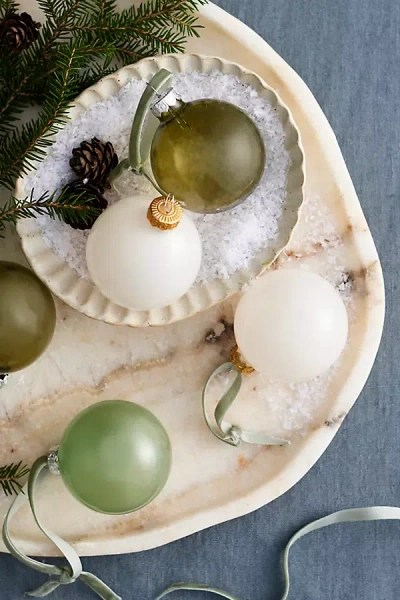 Terrain Tonal Glass Bauble Ornaments, Set Of 15