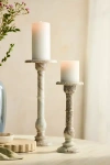 Terrain Toronto Marble Pillar Candle Holder In Multicolor