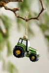 Terrain Tractor Glass Ornament In Green
