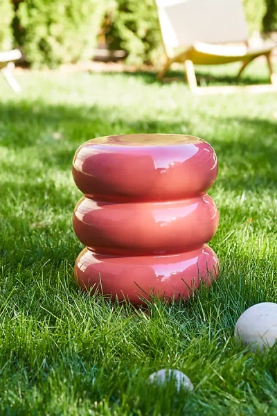 Terrain Triple Bubble Ceramic Stool In Purple