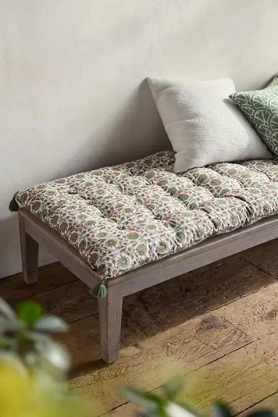 Terrain Tufted Cotton Floor Cushion, Garden Floral In Multi