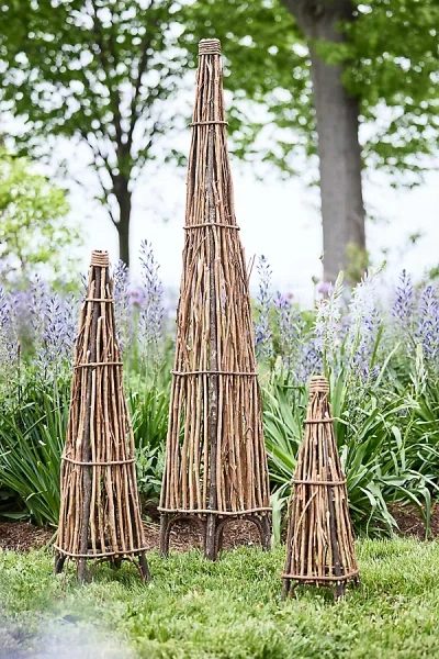 Terrain Twig + Vine Square Trellis In Brown