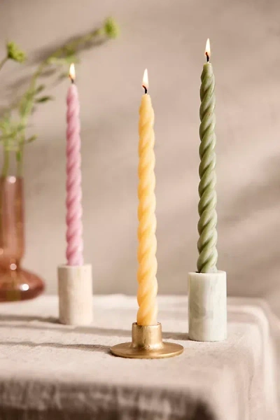 Terrain Twisty Taper Candles, Set Of 3 Spring Mix In Neutral