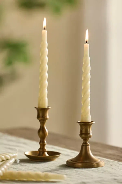 Terrain Twisty Tapers, Set Of 6 Ivory