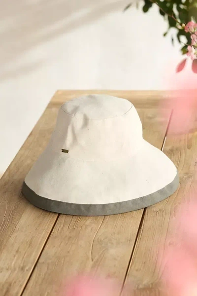 Terrain Two-tone Cotton Crusher Hat In Beige