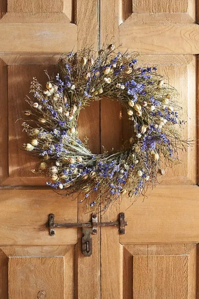 Terrain Ultra Violet Dried Wreath In Multi