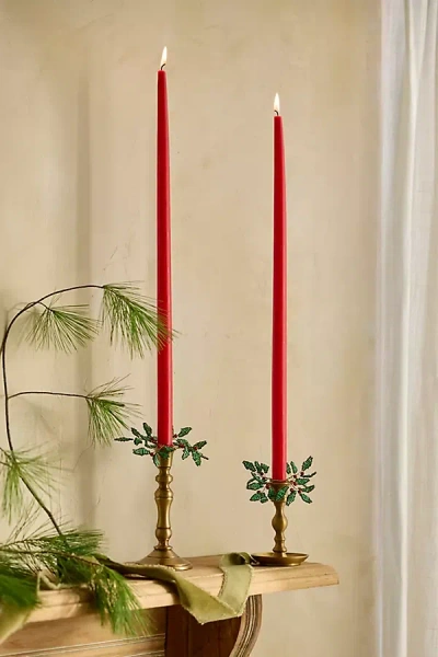 Terrain Unscented 23" Taper Candle Set, Red