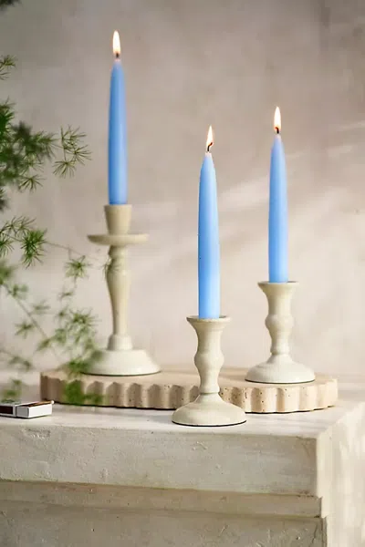 Terrain Unscented Taper Candle Set In Blue