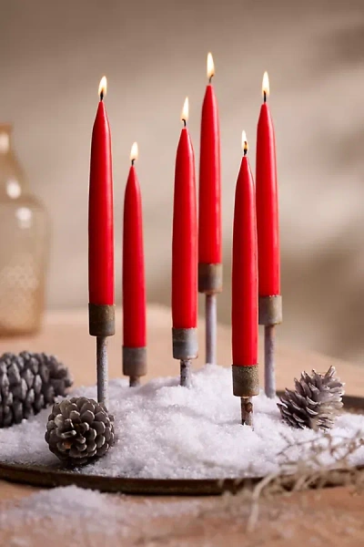Terrain Unscented Taper Candle Set, Holiday Red
