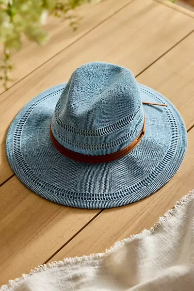 Terrain Vented Crown Sun Hat With Faux Suede Trim In Blue