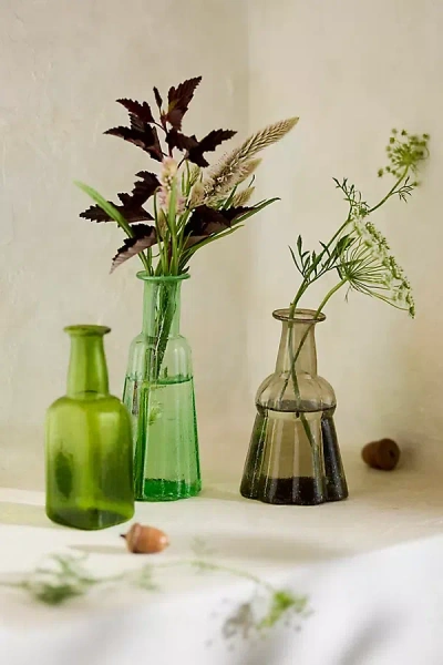Terrain Verdant Recycled Glass Bud Vases, Set Of 3 In Multi