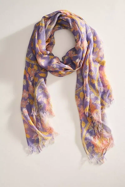 Terrain Vining Floral Scarf In Purple