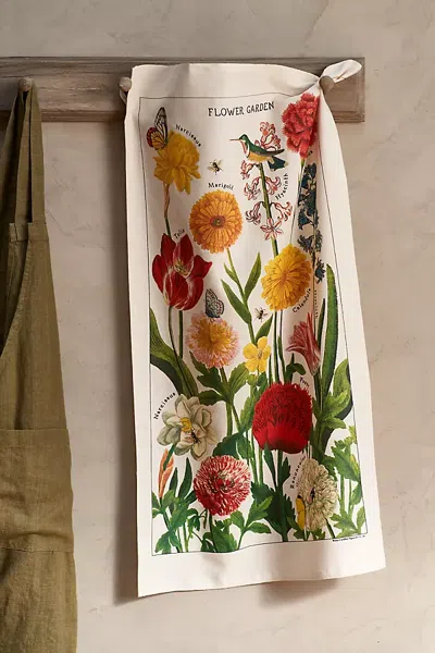 Terrain Vintage Flower Garden Dish Towel In Multicolor