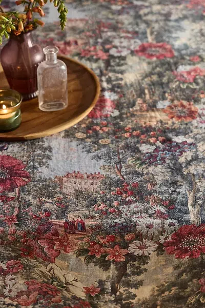 Terrain Vintage Tapestry Linen Tablecloth In Multi