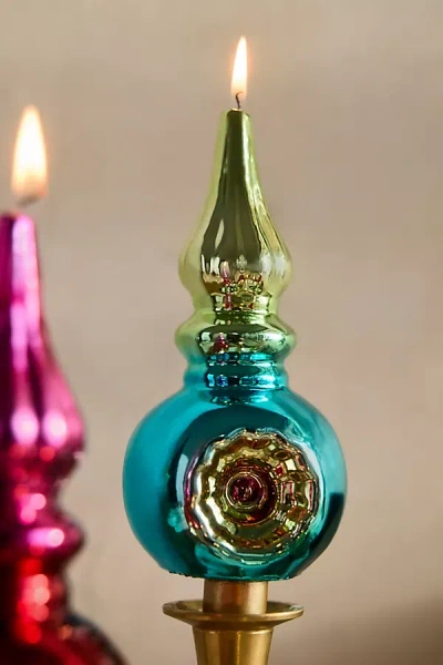 Terrain Vintage Tree Topper Candle In Blue