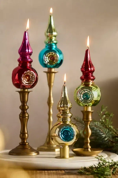 Terrain Vintage Tree Topper Candle In Green