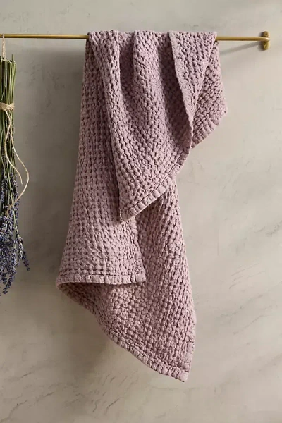 Terrain Waffle Weave Hand Towel, Rose In Purple