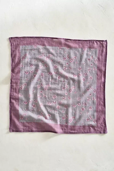 Terrain Watercolor Violets Gauze Bandana In Purple