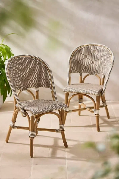 Terrain Wave Woven Indoor/outdoor Bistro Chairs, Set Of 2