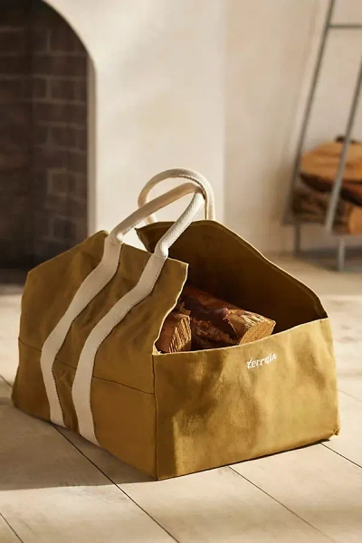 Terrain Waxed Canvas Log Carrier In Sand