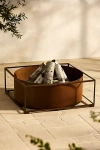 Terrain Weathering Steel Framed Cylinder Fire Pit