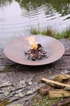 Terrain Weathering Steel Low Bowl Fire Pit