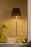 Terrain Wicker Solar Table Lamp In Brown