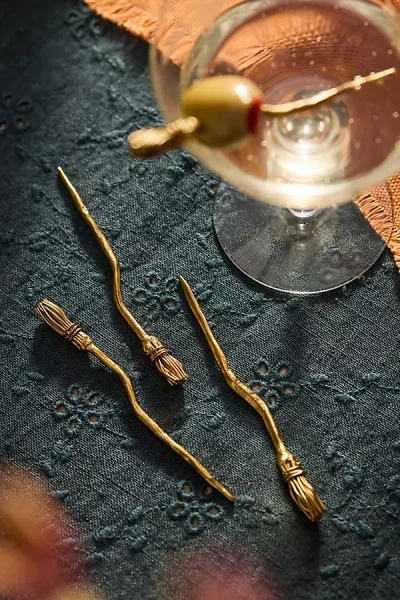 Terrain Witchy Broom Cocktail Picks, Set Of 4