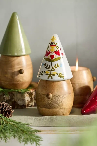 Terrain Wooden Gnome Candle, Lavender Balsam In Multi