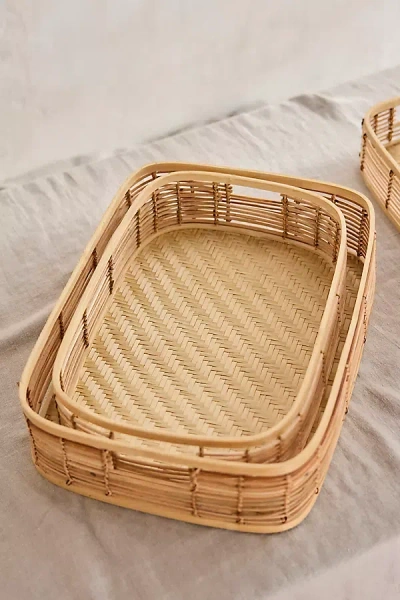 Terrain Woven Bamboo Trays, Set Of 3