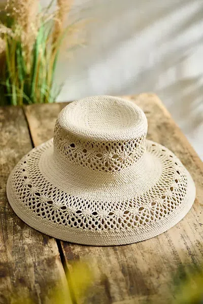 Terrain Woven Cotton Crown Hat In Neutral