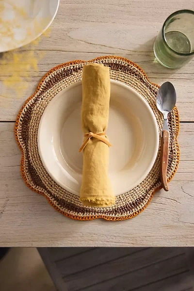 Terrain Woven Raffia Placemat In Neutral