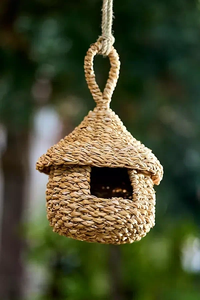 Terrain Woven Seagrass Birdhouse, Hut