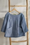 Terrain X Of Dress Gardening Smock, Denim Herringbone In Blue