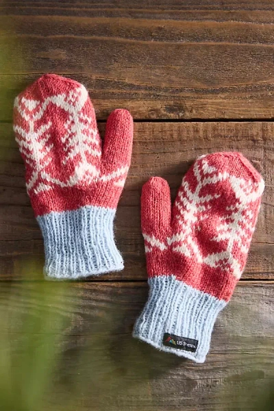 Terrain Yeti Wool + Fleece Mittens In Red