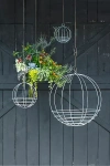 TERRAIN ZINC SPHERE HANGING BASKET, 18"