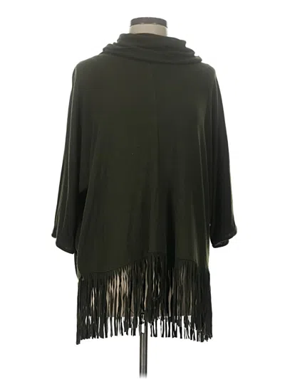 Pre-owned Terre Bleue Poncho In Green