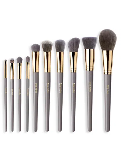 Terre Mere Women's 10-piece Cosmetic Classic Brush Set In White