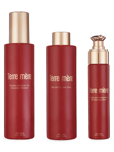 Terre Mere Women's 3-piece Anti-aging Essentials Skincare Set In Green