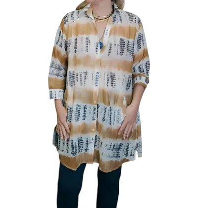 Terre Rouge Ikat Tunic Shirt In Multi